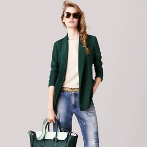 Zara basics hunter Green Blazer